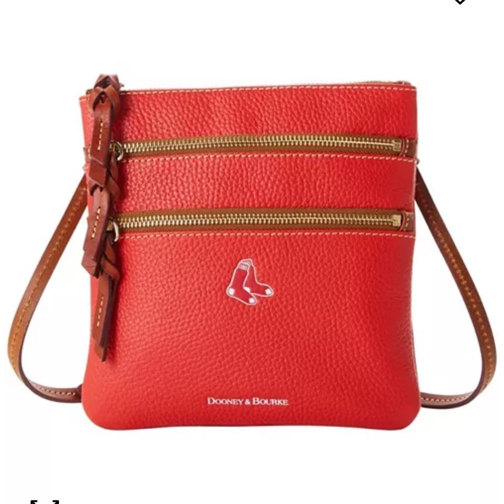 Dooney & Bourke Boston Red Sox Pebble Triple-Zip Core Crossbody Purse, NWT